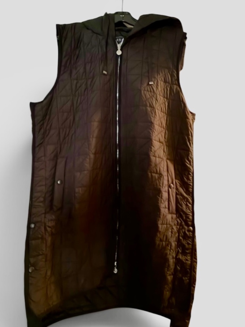 Bernardo Black  Long Quilted Vest SZ XL